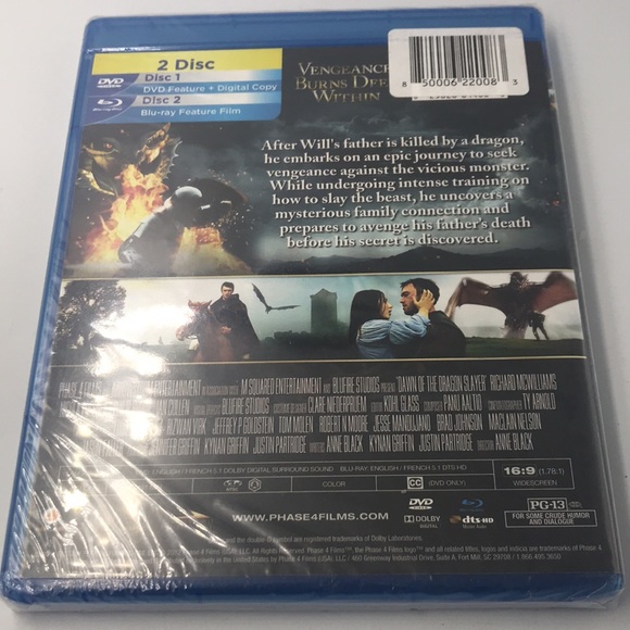 Dragon Slayer DVD 📀 and Blu-ray Combo pack New - Picture 2 of 4